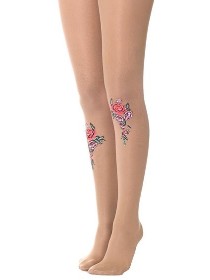 Zohara - Art on tights Rose Tatoo Sheer tights 20 den (20F517-SMC)