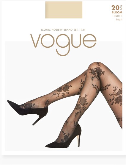 Vogue Bloom floral pattern matt tights