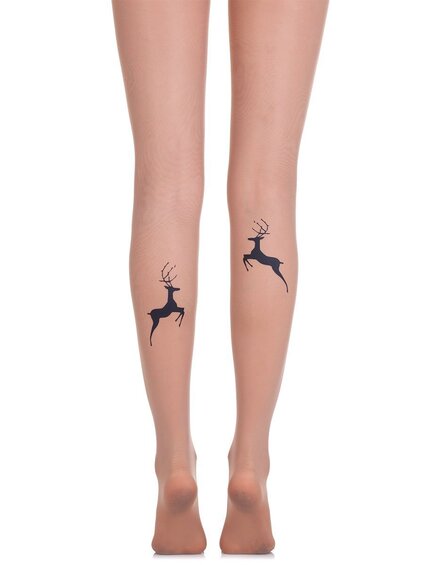 Zohara - Art on tights Oh Deer sheer tights (20F605-SB)