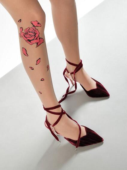 Zohara - Art on tights It's time for ROSES 20 deni ihuvärvi sukkpüksid (20F615-SR)